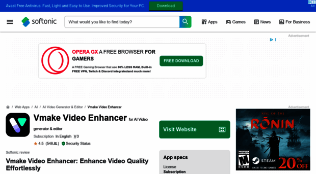 vmake-video-enhancer.en.softonic.com