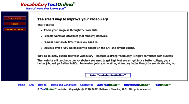 vocabularytestonline.com