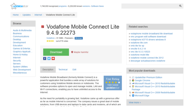 vodafone-mobile-connect-lite.updatestar.com