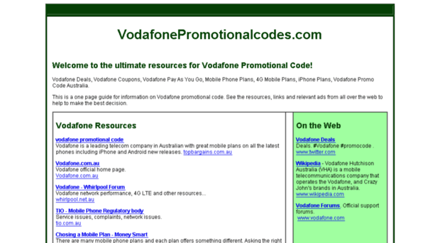 vodafonepromotionalcodes.com