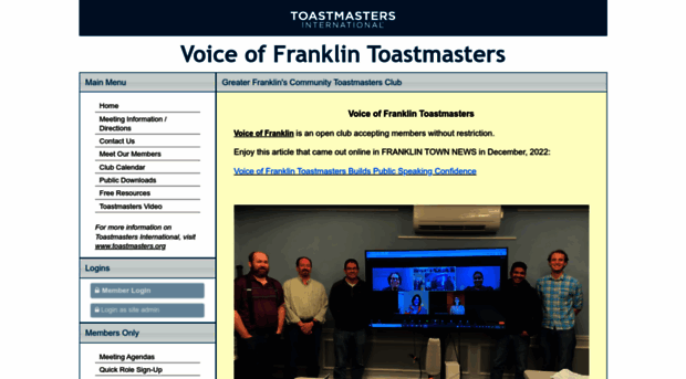 voiceoffranklin.toastmastersclubs.org