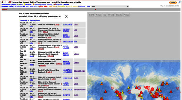 volcanoesandearthquakes.com