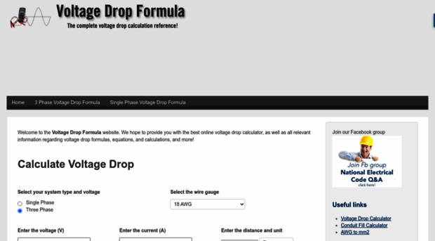 voltagedropformula.com