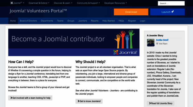 volunteers.joomla.org