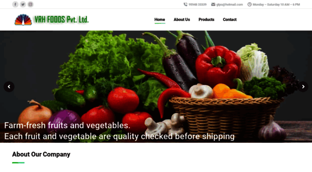 vrhfoodsindia.com