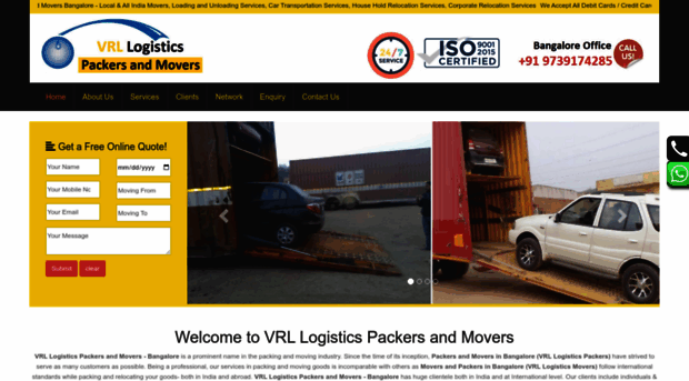 vrllogisticpackersmovers.in