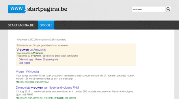 vrouwen.startpagina.be