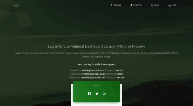 vue-material-dashboard-laravel-pro-bs4.creative-tim.com