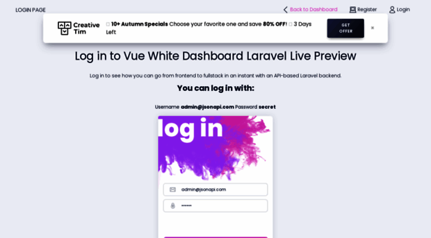 vue-white-dashboard-laravel.creative-tim.com