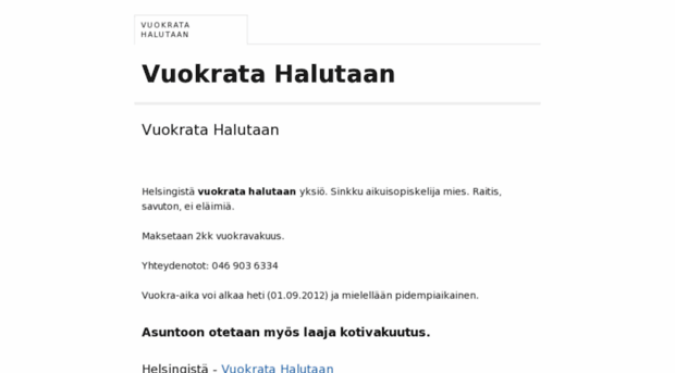 vuokratahalutaan.com