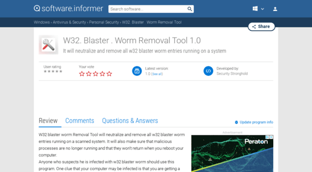 w32-blaster-worm-removal-tool.software.informer.com