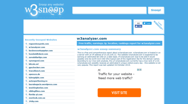 w3analyzer.com.w3snoop.com