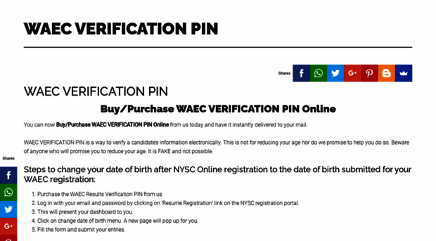 waecverificationpin.com