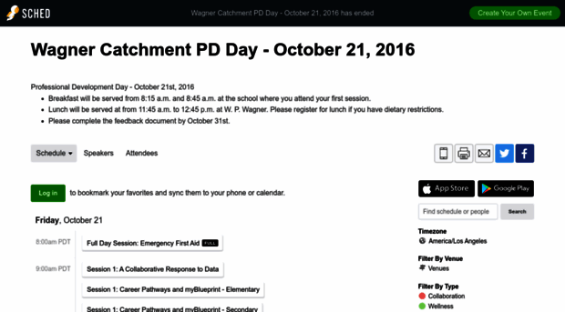 wagnercatchmentpddayoctober2016.sched.org