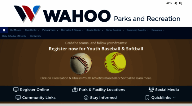 wahooparksandrec.com