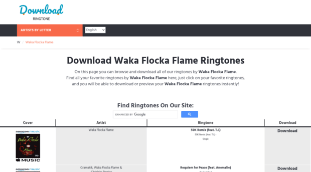 wakaflockaflame.download-ringtone.com