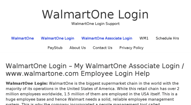 walmartone-login.com