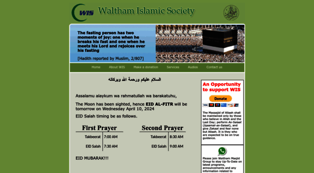 walthamislamicsociety.org