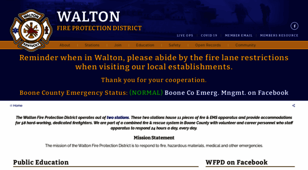 waltonfireky.com