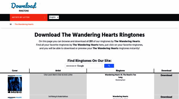 wanderinghearts.download-ringtone.com