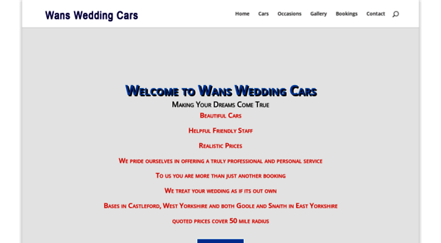 wansweddingcars.com