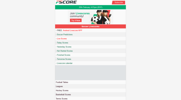 livescore football live scores today