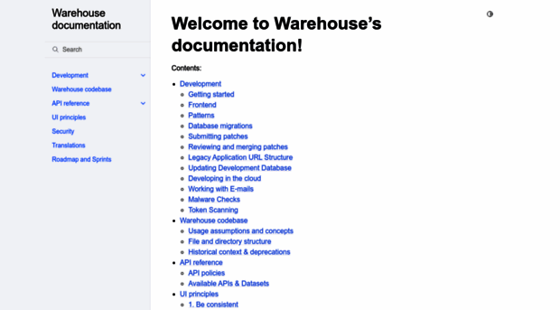 warehouse.readthedocs.io