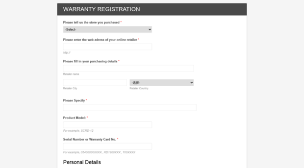 warranty.vectoroptics.com