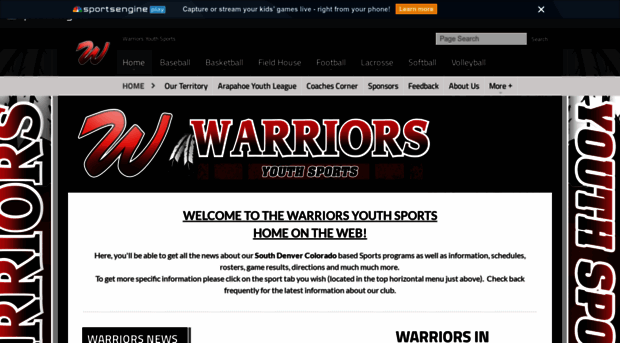 warriorsyouthsports.com