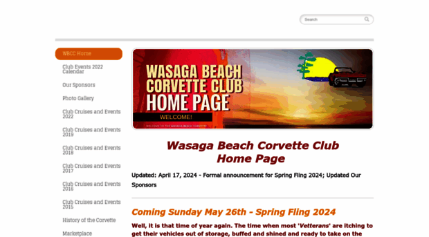 wasagabeachcorvetteclub.com