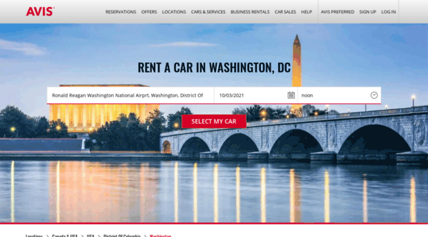 washington.avis.com