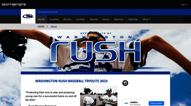 washingtonrushbaseball.com