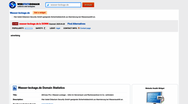 wasser-leckage.de.webstatsdomain.org