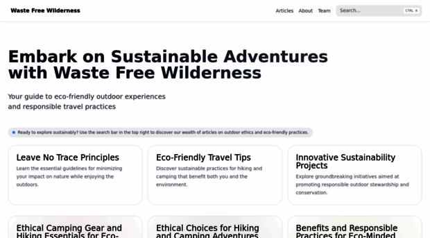 wastefreewilderness.com