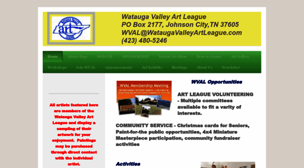 wataugavalleyartleague.com