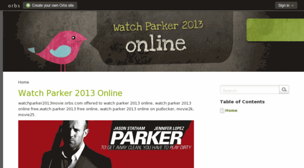 watchparker2013movie.orbs.com