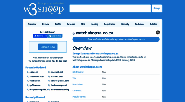watchshopsa.co.za.w3snoop.com