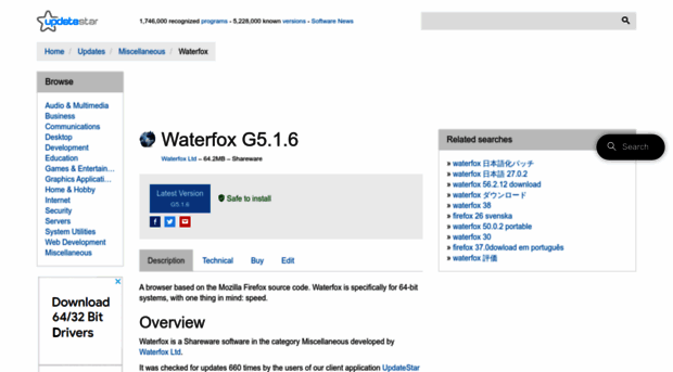 waterfox.updatestar.com