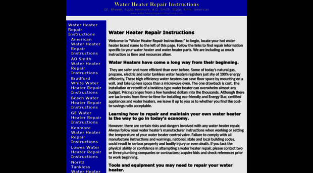 waterheaterrepairinstructions.com