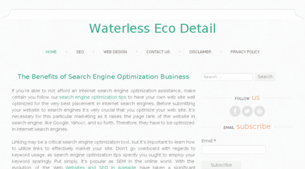 waterlessecodetail.com
