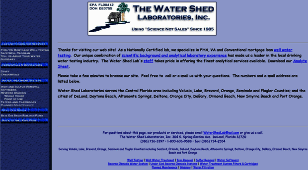 watershedlab.com - Water Treatment Systems | Well... - Water Shedlab