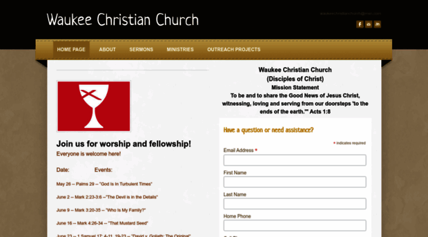 waukeechristianchurch.com