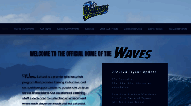 wavessoftball.com