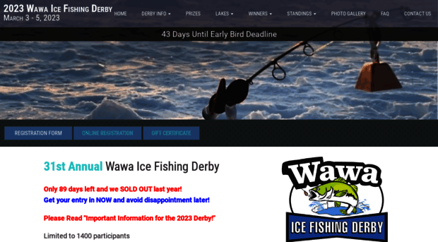 wawaicefishingderby.com