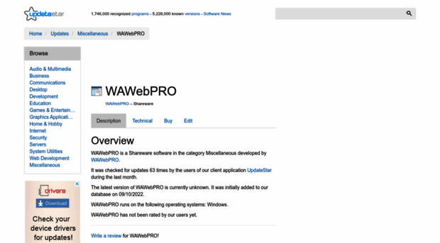 wawebpro.updatestar.com