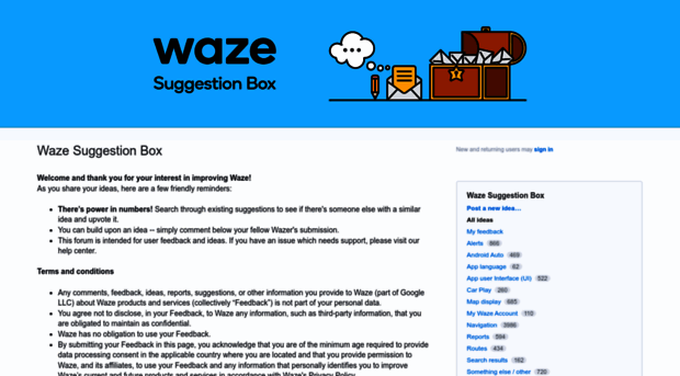 waze.uservoice.com
