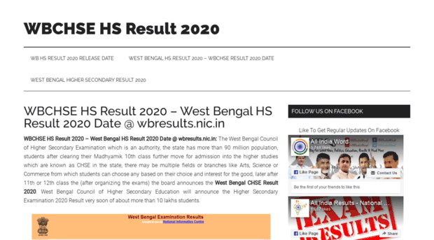 wbchsehsresult2020.in