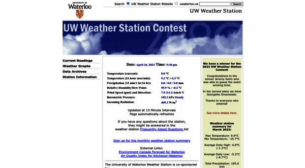 weather.uwaterloo.ca