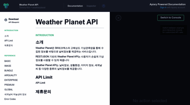 weatherplanet.docs.apiary.io