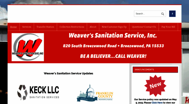 weaverssanitation.com